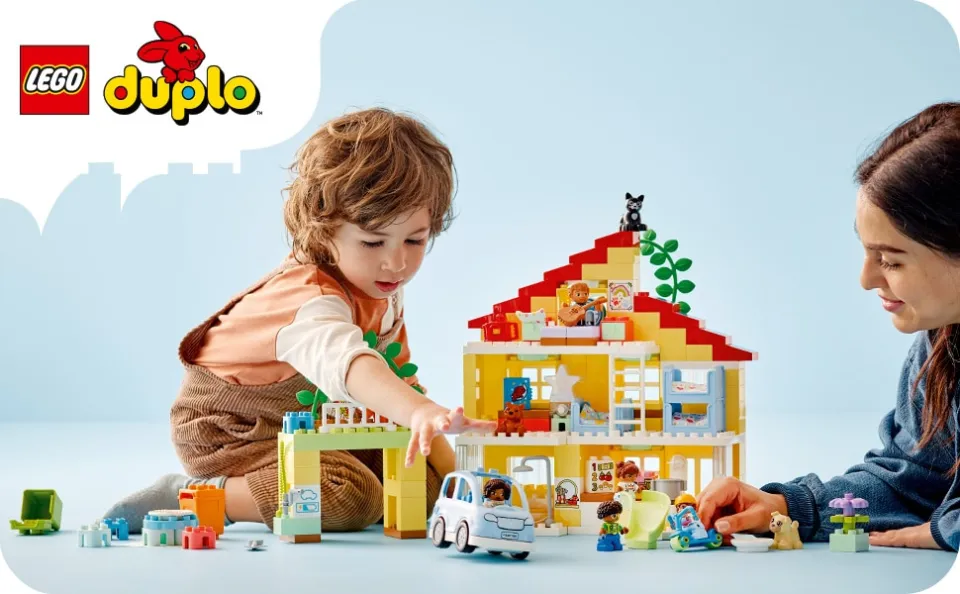 Lego Duplo GIRL GIRLS CHILD 2 Figures for FAMILY HOME HOUSE 2 Kids Lot #4