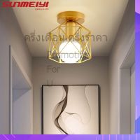 [ฟรีหลอดไฟ] Sunmeiyi โคมไฟเพดาน โลหะ สไตล์นอร์ดิก มินิมอล สีทอง สีดํา สําหรับตกแต่งบ้าน