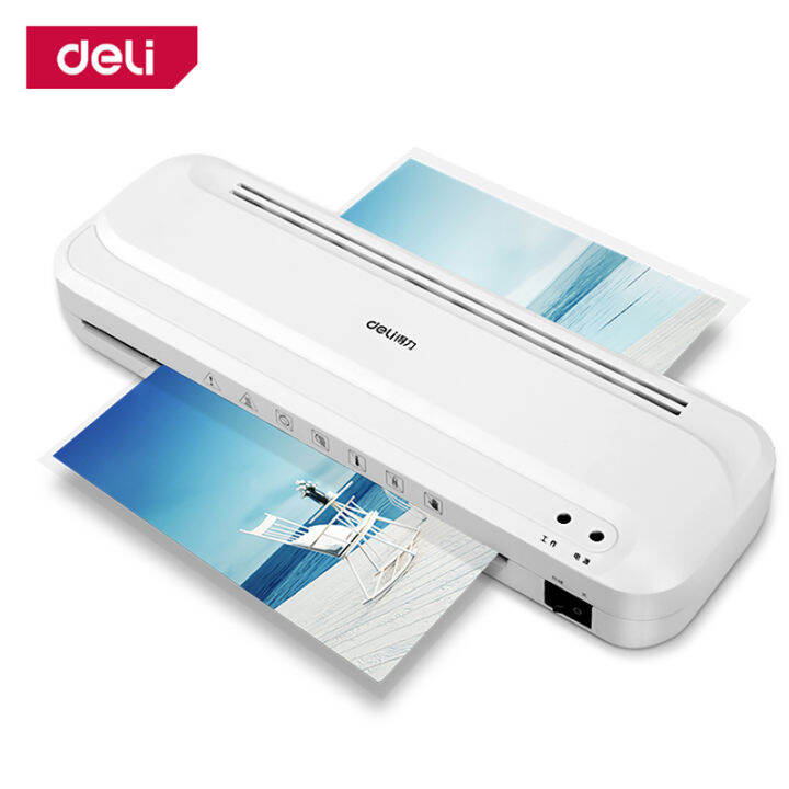 deli-เครื่องเคลือบบัตร-เครื่องเคลือบ-a4-a3-เครื่องเคลือบเอกสาร-เครื่องเคลือบกระดาษ-พลาสติก-320-มม-นาที-ปรับระดับความร้อนได้-laminator