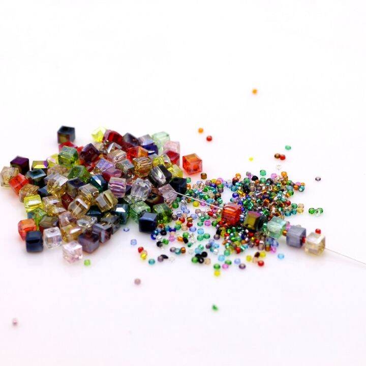 4mm-95pcs-crystal-cube-beads-spacer-diy-making-jewelry-loose-faceted-glass-square-beads-for-needlework-accessories