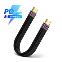 20V 100W 40Gbps Fast Charging USB C to Type C Cable Thunderbolt Cable USB Tipo C 40Gbps Data Cabel USB-C para For Huawei Pro Wires  Leads Adapters