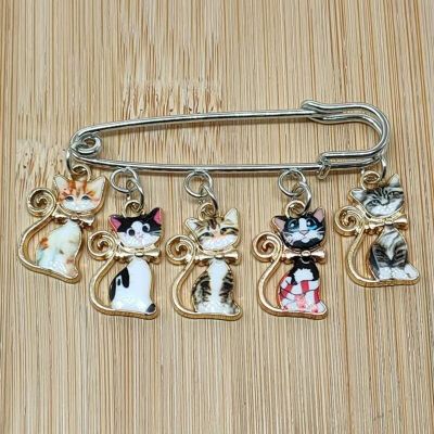 New fashion cute cat couple brooch enamel alloy couple pin jewelry