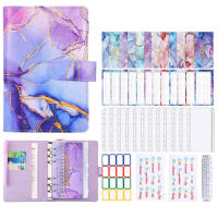 A6 Budget Binder Planner 29Pcs Budget Ring Binders Set Money Saving Wallet Organizer สมุดบันทึกที่มีสีสัน Binder สำหรับงบประมาณ