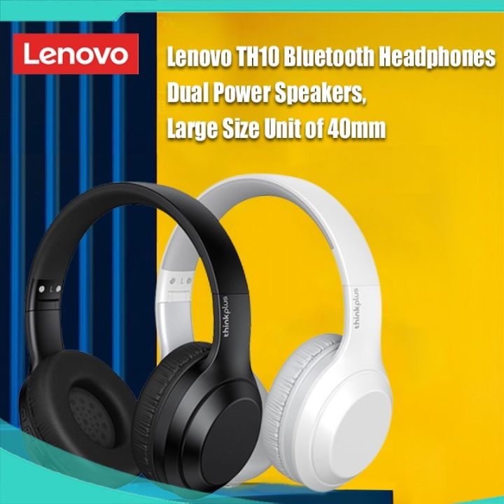 Lenovo TH10 Bluetooth Headphones Wireless Headphone Stereo Music Smart ...