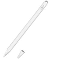 สำหรับดินสอ Apple ที่ใส่2เคสมือถือซิลิโคนนิ่มสไตลัสปากกาปิดผมขาวเหมาะสำหรับแท็บเล็ต Apple Ipad เคสป้องกันปากกาสัมผัส