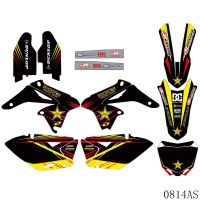 Full Graphics Decals Stickers Motorcycle Background Custom Number Name For SUZUKI RMZ250 RMZ 250 2010-2018