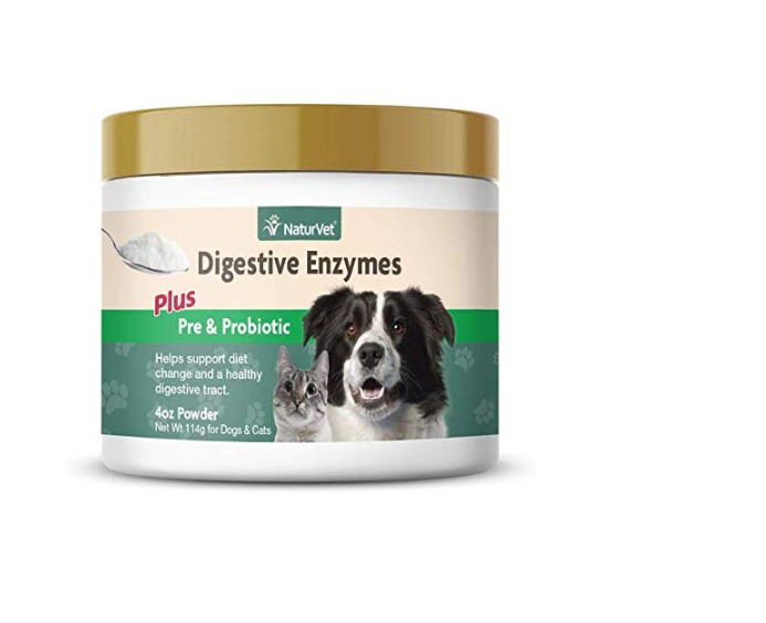 NaturVet Digestive Enzymes Plus Probiotics & Prebiotics Helps