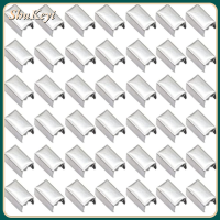 SHUKEYI 200pcs เงินสีเงิน ที่หนีบโลหะ 11x6mm โลหะสำหรับตกแต่ง เงินจีบจีบ แคลมป์รัด ปรับได้ปรับได้ ปลายจีบรัด ทำเครื่องประดับ DIY