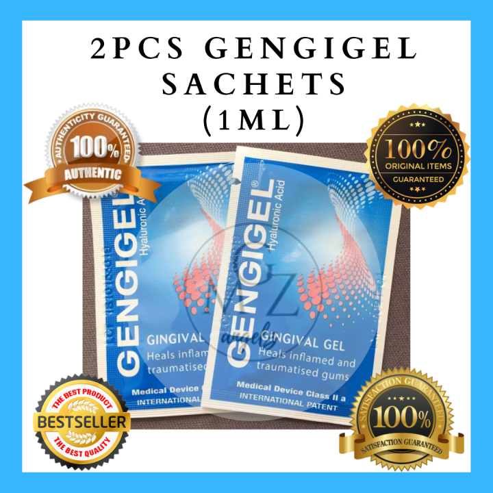 2 PCS GENGIGEL SACHET (1ML) Bleeding GumsDenture Irritation Dry