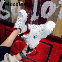 Mazefeng Shoes Womens Vulcanize Shoes Spring New Casual Classic Solid Color PU Leather Shoes Women Casual White Shoes Sneakers