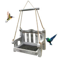 Swing Chair Bird Feeder Parrot Food Holder Garden Hanging Swing Bird Feeder For Outdoor Courtyard Yard Wild Birds Feeding