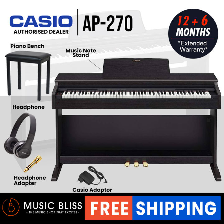 CASIO Celvanio AP270 Black 88-Key Digital Piano