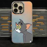 【สำหรับ iPhone】คสโทรศัพท์มือถือ ทอม-เจอร์รี่ลายการ์ตูนน่ารัก   เคสโทรศัพท์ TPU ป้องกันการชนกัน for iPhone 14 promax 13 promax 12 11 promax 7 8 plus