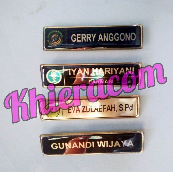 Papan Nama Dada Name Tag Kuningan | Lazada Indonesia