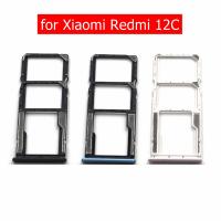 สำหรับ Xiaomi Redmi การ์ด12C ที่ใส่ถาดไมโครซิมนาโนซิมเอสดีการ์ดช่องเสียบบัตรอะแดปเตอร์ที่ยึดชิ้นส่วนอะไหล่ LKT37124อะไหล่ทดแทน