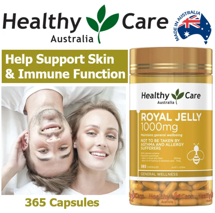 Healthy Care Royal Jelly 1000 mg 365 capsules รอยัลเจลลี่ (นมผึ้งทานนาน ...