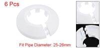 Uxcell 6Pcs ท่อ13/17/21/25/33/35/41.5/44/50/64/75/90Mm PP หม้อน้ำ Escutcheon ท่อตกแต่งสีขาว/สีดำ