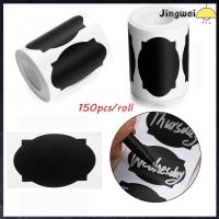 JINGWEI 150pcs/roll บ้าน เครื่องเทศ โคลน กระดานดำ ป้ายกระดานดำ แท็กขวด ปากกามาร์กเกอร์ สติ๊กเกอร์ฉลาก