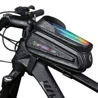 Universal Cycing Bicycle Phone Hoder Rainful Frame Front Smart Phone Storage Pouch Bag Reflective Touch Screen MTB Bike Stands