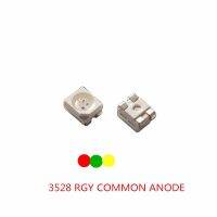 50PCS 3528 RGY LED Red + Green + YELLOW Common Anode Water Clear Plcc-4 20mA SMD LED LIGHT BEADS LAMPS  3.5*2.8*1.9MM Electrical Circuitry Parts