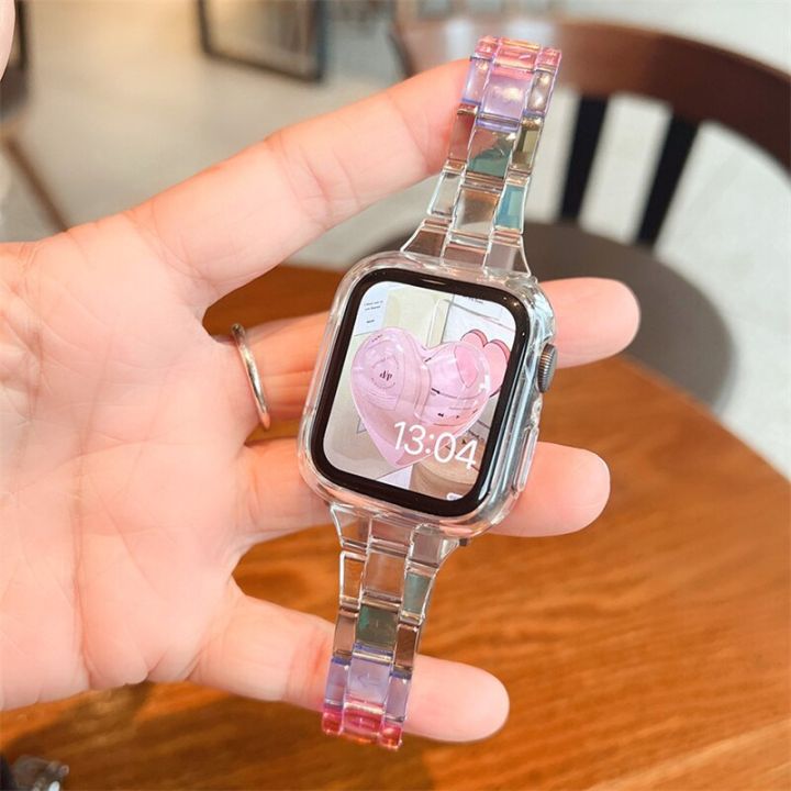 สายโปร่งใสบางสำหรับนาฬิกา-apple-44mm-40-41-45mm-series-se-654สายใสสำหรับ-iwatch-38mm-42mm-สายรัดนาฬิกาข้อมือ-carterfa