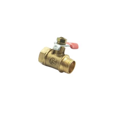 1/4 BSPT Female x 1/4 BSPT Male Threaded Two Way Brass Ball Valve For Oil Water Air