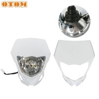 OTOM White Dirt Bike Headlight Motocross Head Light Headlamp Cover Fai For YAMAHA WR 250 450 WR250FK WR450F Enduro Supermoto