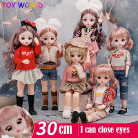 1/6 BJD ตุ๊กตาแฟชั่นเสื้อผ้าเคลื่อนย้ายได้,5D ตา23ลูกบอลข้อต่อ30ซม. วิกผมนุ่มหัวพลาสติกชุดเต็มชุดเจ้าหญิงของเล่นสำหรับของขวัญเด็กผู้หญิง