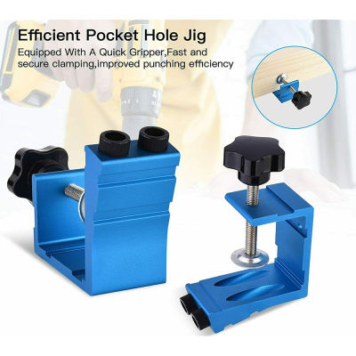 47X Pocket Hole Jig Kit Dowel Drill Joinery Screw Carpenters Woodwork Angle Tool