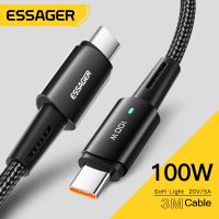 สาย USB C 100W PD QC 4.0 3.0 USB ชนิด C ชนิดสายชาร์จเร็วสำหรับ Macbook Pro เหมาะสำหรับ Samsung ที่เหมาะกับสายชาร์จ Xiaomi