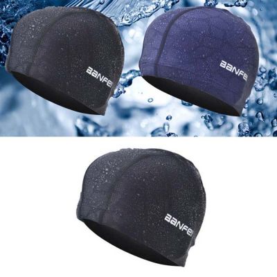 หมวกอาบน้ำผ้ายืดได้สำหรับผู้ชายและผู้หญิง,หมวกใส่ได้ทั้งชายและหญิงยืดหยุ่นสูงกันน้ำหมวกดำน้ำหมวกว่ายน้ำหมวกใส่ลงสระว่ายน้ำหมวกป้องกันหู