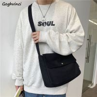 ❈❇  Men Crossbody Couple Shoulder All-match Messenger Handbags Large Capacity Preppy Satchel Canvas Ulzzang