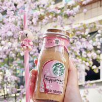 Starbuck 2022 Complete Works Series Stereo Pink Cherry Blossom หมีน่ารักพร้อมแปรงฟางทดแทนรีไซเคิลได้เป็นมิตรกับสิ่งแวดล้อม