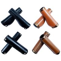 SEAMGR ล็อคขี่จักรยานจักรยานบนถนน MTB Cuffs ฝาครอบราวจับ MTB ล็อคปลายบาร์จักร์ยาน Cowhide จับจักรยานฝาครอบจับแฮนด์จักรยานจับจักรยานจับจักรยานย้อนยุค