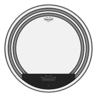 REMO POWERSONIC-CLEAR BASS DRUM หนังกลอง แบบ หนังใส 2 ชั้น รุ่นPW132200  Clear (Musicpluz)