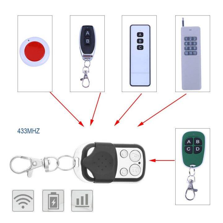 1-2-3pcs-433mhz-remote-control-4ch-car-key-garage-door-gate-opener-remote-control-duplicator-electronic-gate-control-duplicator