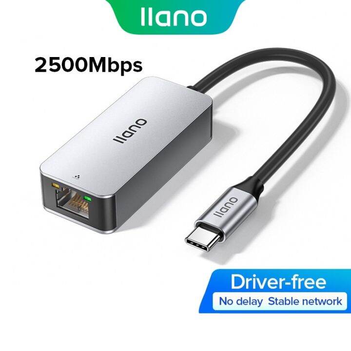 llano-อะแดปเตอร์อีเธอร์เน็ต-2500mbps-type-c-กิกะไบท์-usb-c-to-lan-rj45-การ์ดเครือข่าย-สำหรับแม็ค-แล็ปท็อป