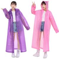 Useful Rain Poncho EVA Hooded Raincoat Translucent Adult Kids Reusable Rain Poncho  Waterproof