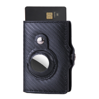 【CW】New Carbon Fiber For Apple Airtag Wallet Men Business ID Credit Card Holder Rfid Slim Anti Protect Airtag Slide Wallet Dropship