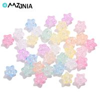 50pcs 11mm Clear Acrylic Burst Beads Candy Color Star Spacer Beads DIY Handmade Beaded For Jewelry Findings Bracelet Accessories