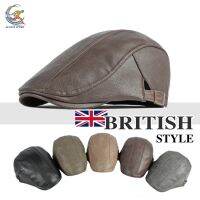 [05B8] หมวกเบเร่ต์ BRITISH STYLE หนัง PU classic style สวมใส่เท่ห์ อย่างมีสไตล์