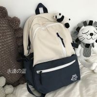 Uniqlo High-end 2023 NEW ins Harajuku style large-capacity backpack for junior high school students Japanese ulzzang Korean version all-match high school schoolbag female  schoolbag New