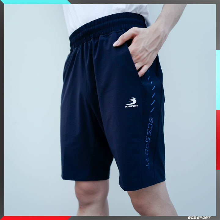 กางเกงลำลอง-ขาสั้น-unisex-สไตล์แคชชวล-กระเป๋าข้าง-เลเซอร์คัท-นีออน-bcs-sport-fashion-shorts