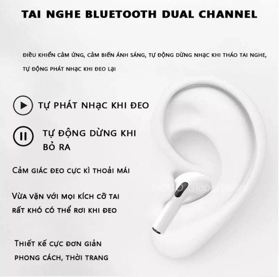 Tai nghe bluetooth pro 4 bản nâng cấp chip mạnh mẽ nghe hay - ảnh sản phẩm 4