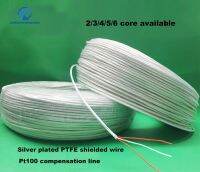 สายไฟชดเชย PT100อุณหภูมิสูง PT100 PTFE สายเคเบิลแกนหลักสายแบบป้องกันการรบกวน2/3/4/5/6สำหรับเซ็นเซอร์