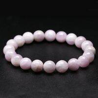 【ladies jewelry】Kunzite กำไลลูกปัดหินยืดหยุ่นสำหรับผู้หญิง,สร้อยข้อมือหินลาเวนเดอร์สีรักษาอัญมณีของขวัญเครื่องประดับ