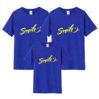 เสื้อครอบครัว เสื้อทีม เสื้อพ่อแม่ลูก Smile 3 **สินค้าราคาต่อตัวนะคะ น้ำเงินม่วงโอรส