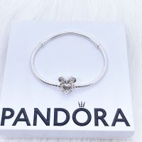 [พร้อมส่ง สินค้าแท้ ? ] สร้อยข้อมือแพนโดร่าหัวมินนี่ Disney Pandora Moments Pavé Minnie Mouse Clasp Snake Chain Bracelet