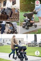 รถเข็นเด็กสองที่นั่ง Graco Ready2Grow Double Seated Click Connect baby infant tandem stroller   นั่งได้ 2คน จะเป็นลูกแฝด  สภาพใหม่ ใช้งานน้อย สีดำ สภาพ 98%