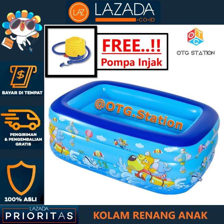 FREE BONUS POMPA..!! Kolam Renang Karet Anak Ukuran Besar 1 pc Bisa